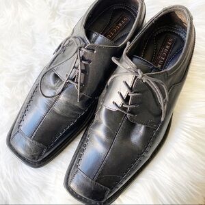 STRUCTURE Italian Leather Oxford Dress Shoes Black, Size 10